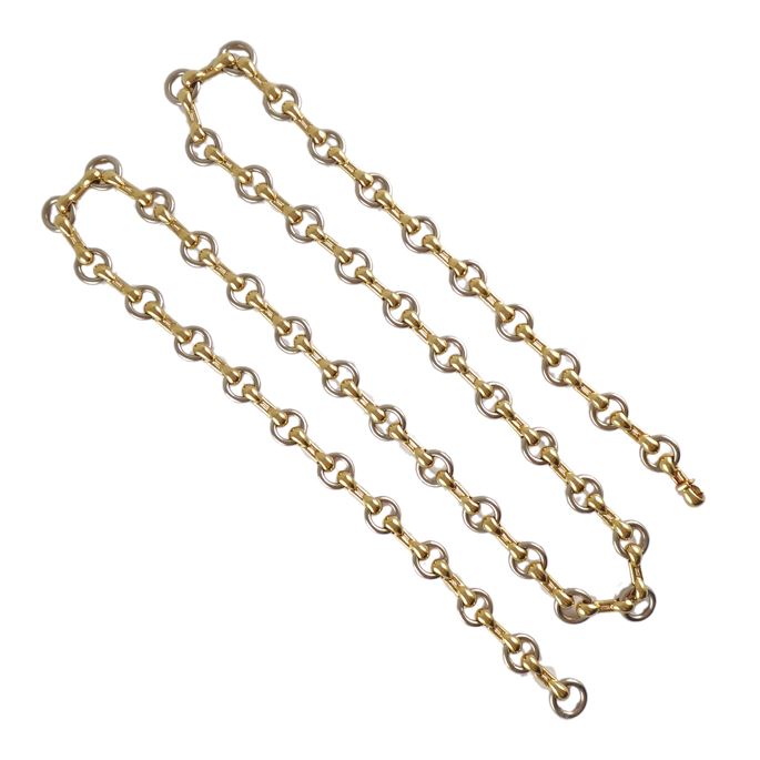 18ct yellow and white gold &#39;Raphael&#39; bold link chain necklace by Cartier, Paris, | MasterArt